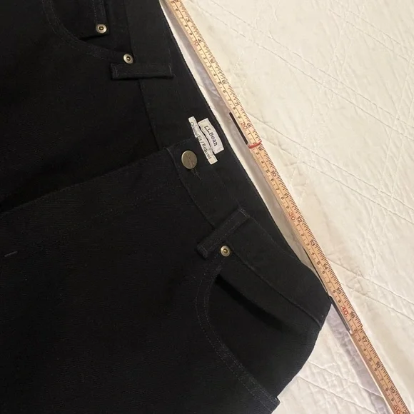 LL Bean Jeans Women 14 Reg Original Relaxed Fit Black 100% Cotton Vintage NWOT - Picture 12 of 12